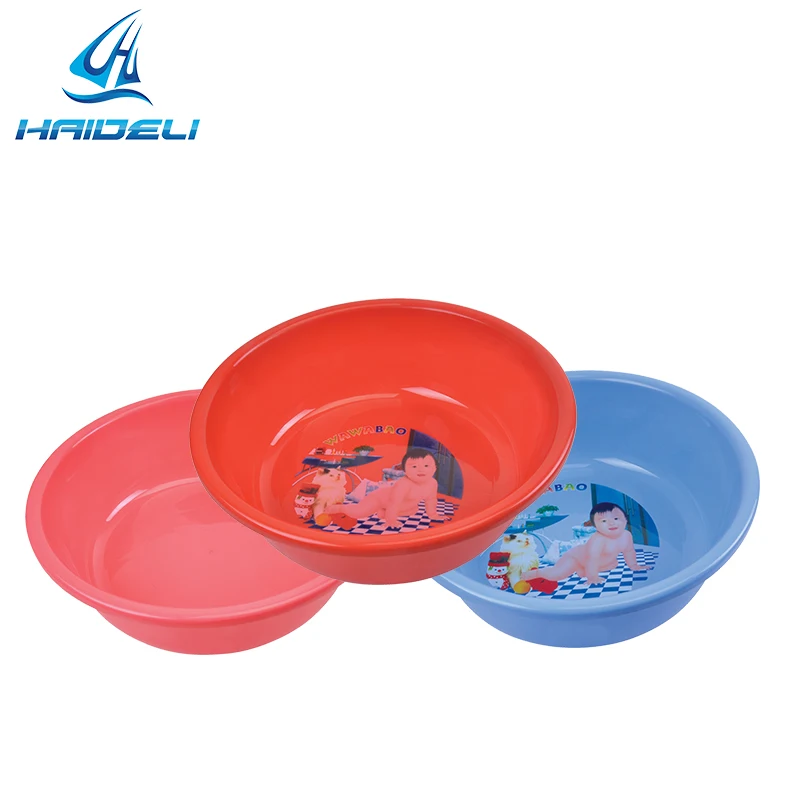 Bathroom &Kitchen Colorful Round Plastic Basin for Wash Face