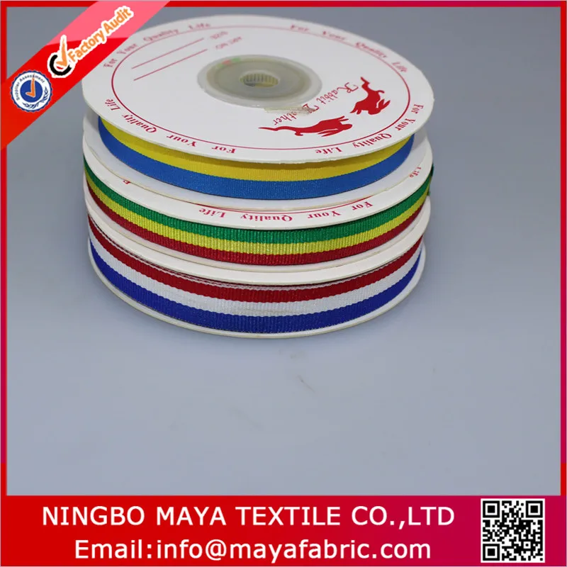 Factory supply French flag ribbon with blue white red 3 color in different size