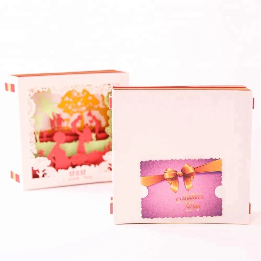 Бумажная белая Подарочная коробка Spiritz на День Матери с карточкой для сообщений для украшения