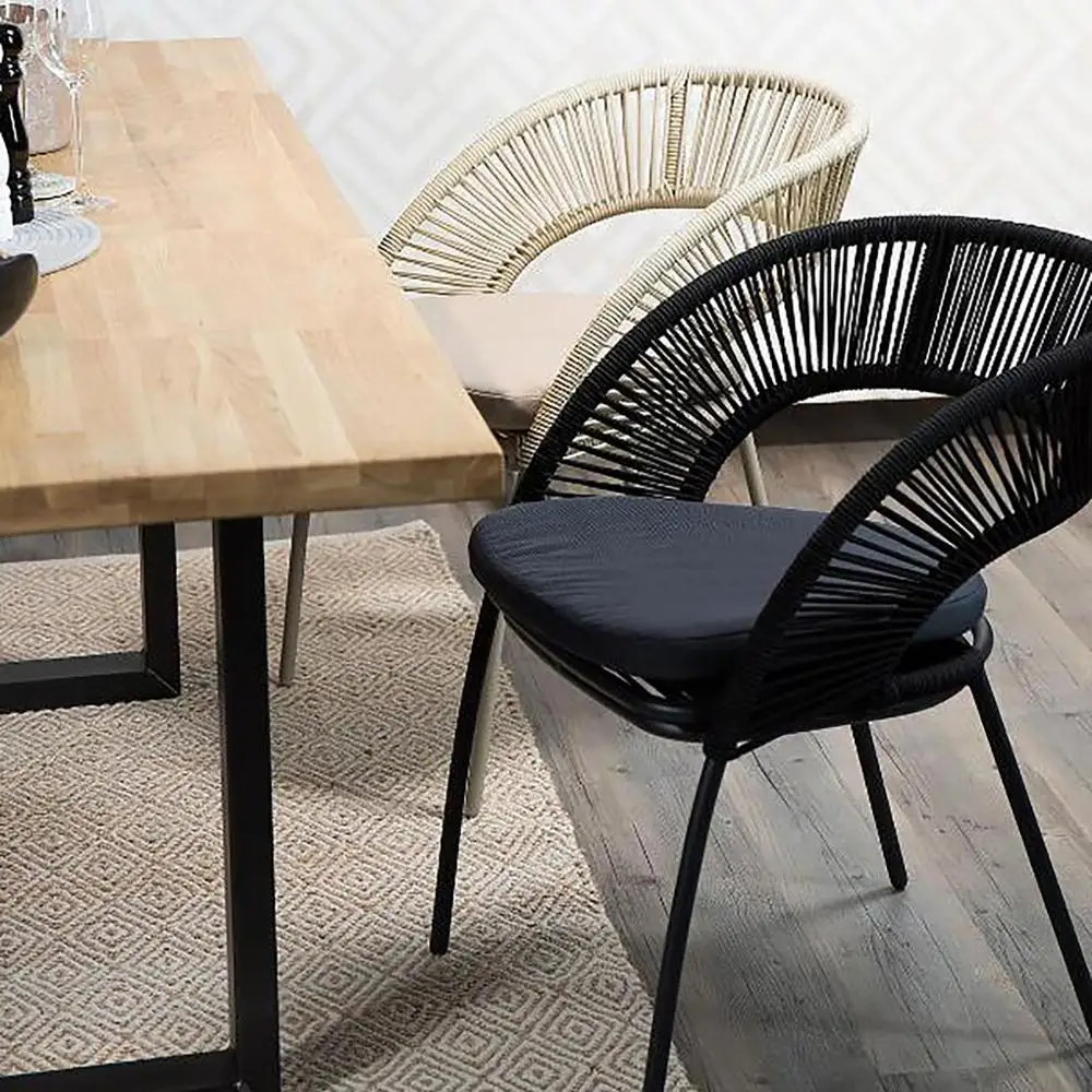 
Modern stackable rope chair outdoor dining chair 