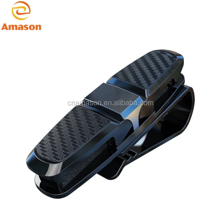 Portable Fastener Cip Eyeglasses Clip Ticket Card Clamp ABS Car Glasses Cases Black Car Sun Visor Sunglasses Holder