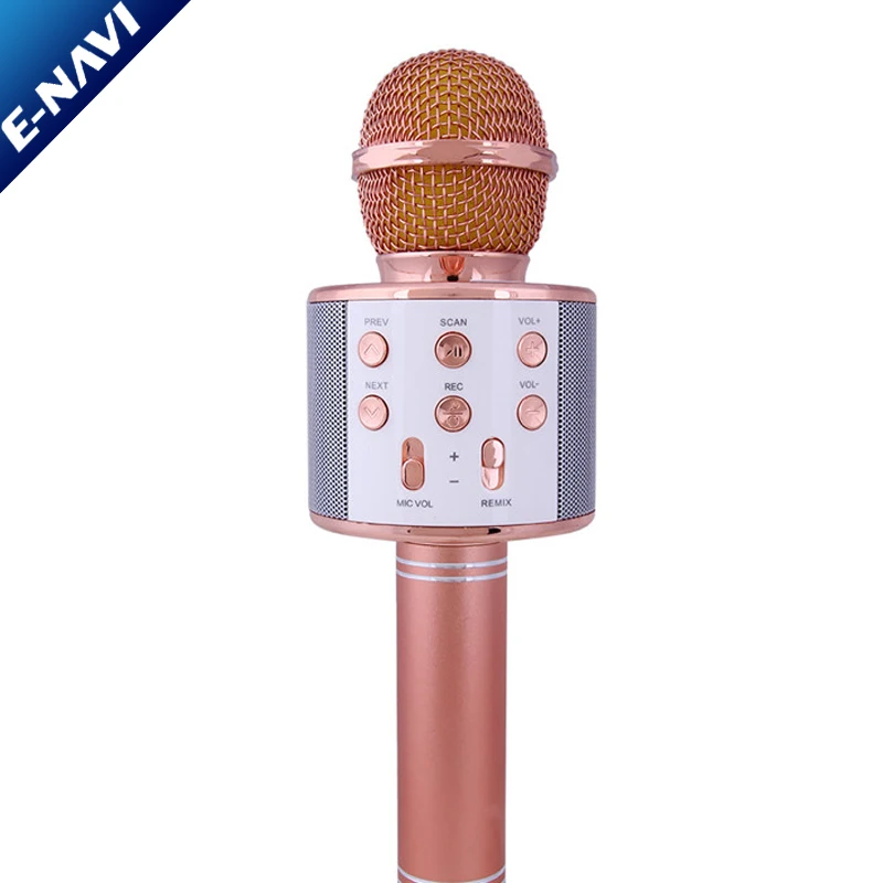
WS858 Handheld Mic Speaker USB Portable Wireless KTV Karaoke Microphone for Mobile Phone and TV 