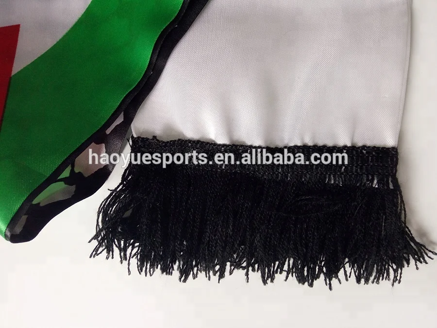 
Cheap Wholesale Satin Palestine Football Scarf Palestine National Day Scarf 