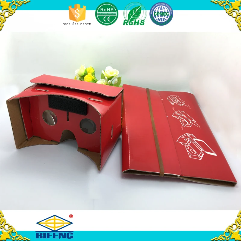 Christmas Cardboard V1, Cheap Cardboard VR Sets, Wholesale  Cardboard Virtual Reality 3d Glasses