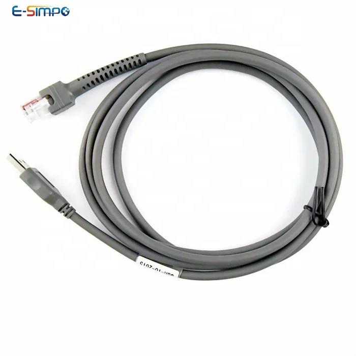 
LS2208 2Mtr/7ft CBA-U01-S07ZAR USB A male to RJ45 10P10C USB Scanner Cable, Replace old RS232 PS2 KWedge cable with USB 