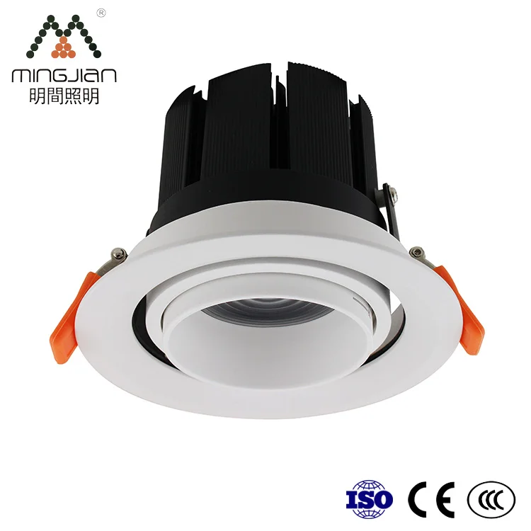 
China Adjustable Trimless 20W 30W Dimming Optional Ceiling Spot Down Light Recessed Lamp COB LED Downlight 