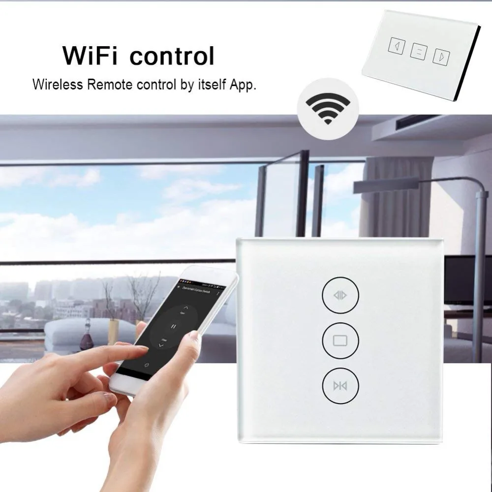 Sesoo Smart Wi-Fi Touch curtain  Switch Compatible with Amazon Alexa and Google Assistant Curtain switch