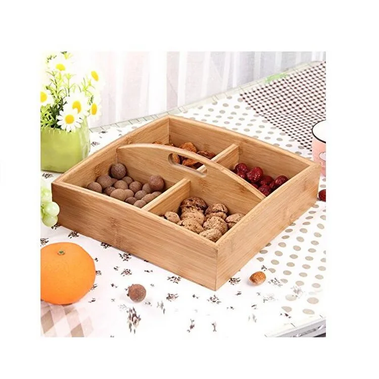 
personalized customization wooden fruit box bamboo wood Nuts snacks box 