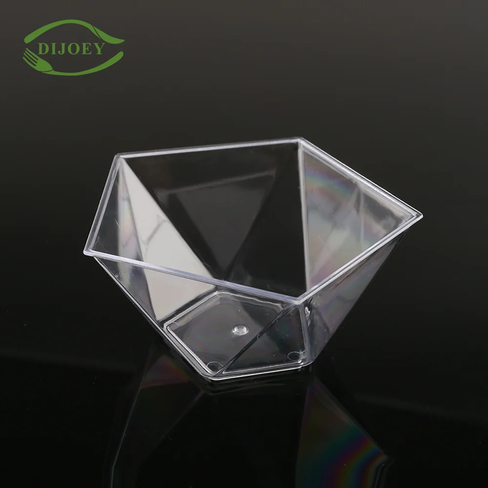 Hot sales hard star dessert clear transparent plastic disposable fruit salad cup