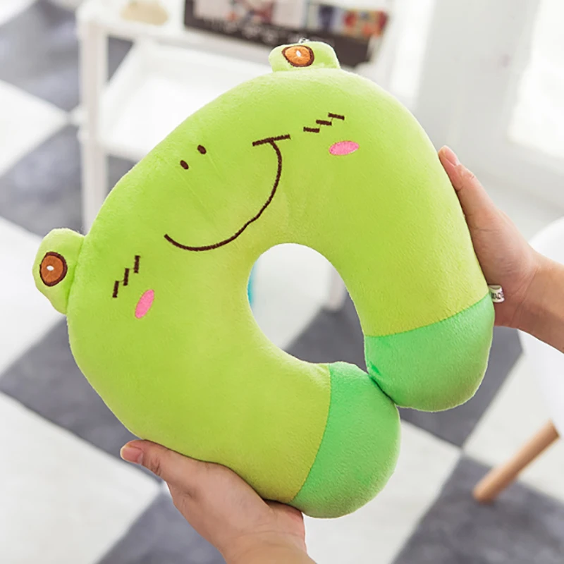 U shaped cute designs animal shaped slow rebound cartoon soft neck travel pillow