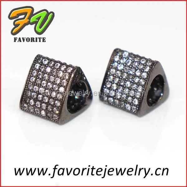 Большая дыра пистолет черный горный хрусталь микро-проложить ювелирные изделия установки бусины изделий