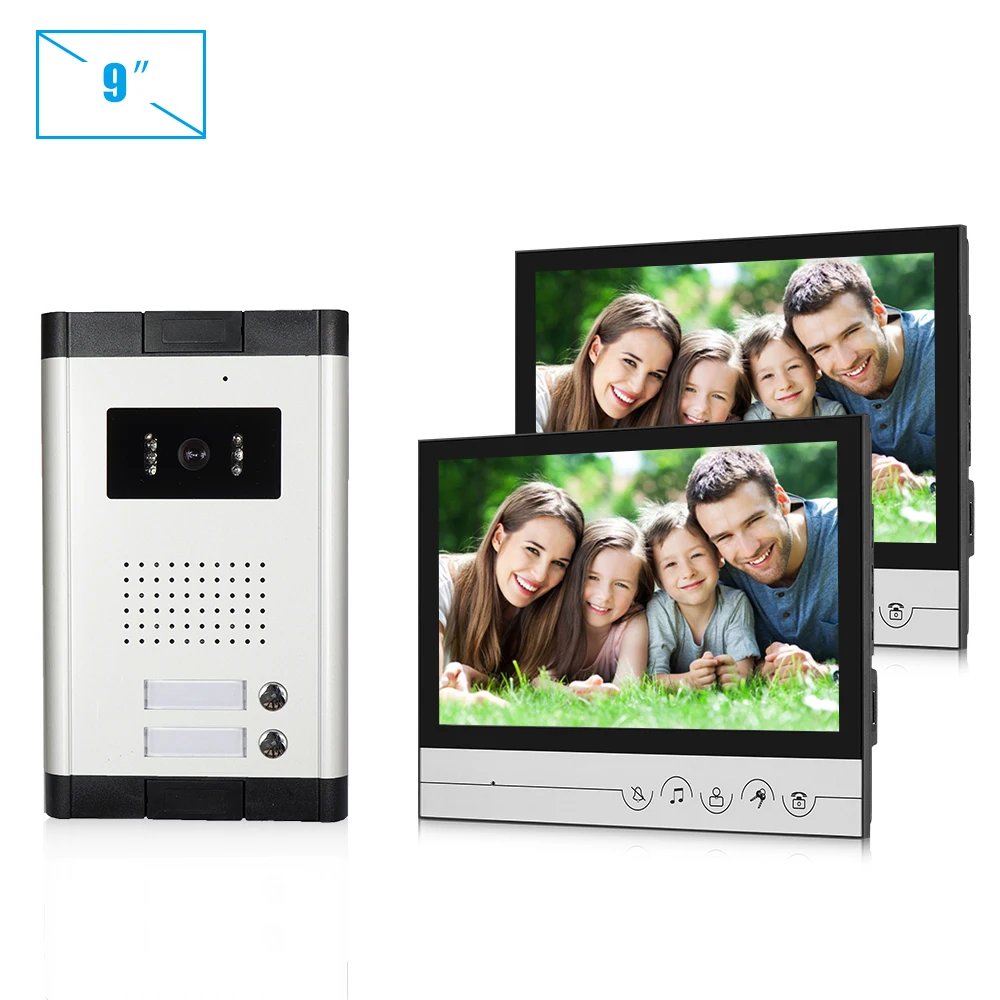
apartment video door phone intercom system video doorbell night vision connect with CAT5 