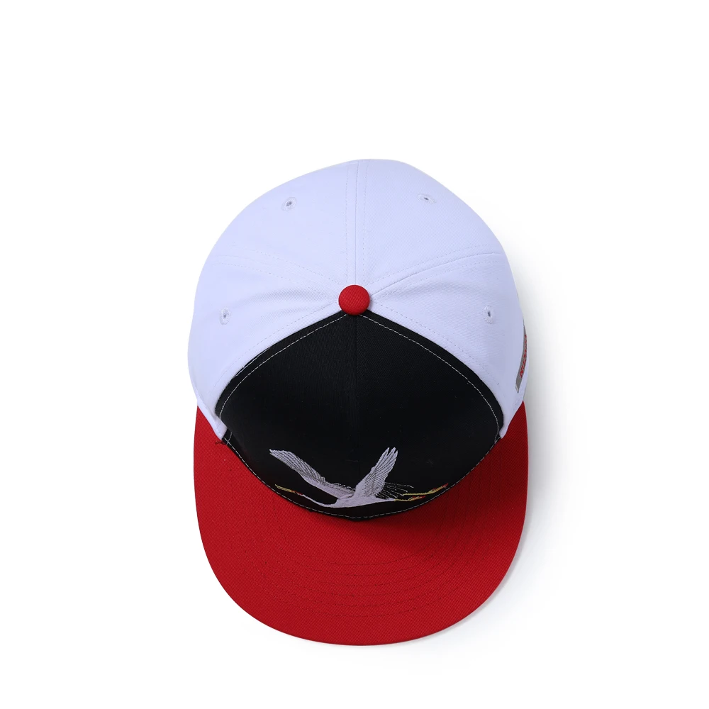 
Embroidered Korean Flying Crane Contrasting Color Stitching Hip Hop Hat Male and Female Neutral Popular Logo Baseball Cap 