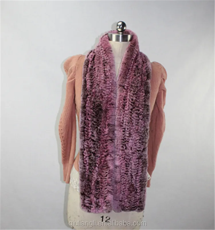 Оптовые продажи, Дамская длинная стильная шарф из настоящей шерсти кролика, декоративного кролика глушитель из натуральной меховой шарф