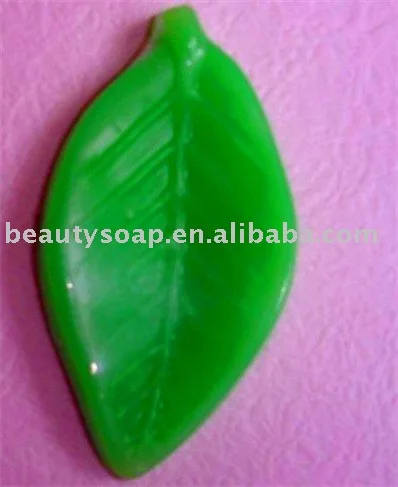 leaf shaped transparent soap
