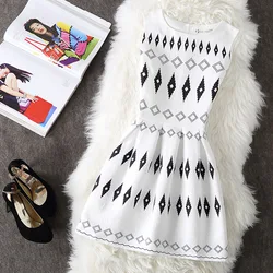 300 patterns Group 1 fashion dress wish hot women print dress sleeveless vest bottom a skirt beach dress