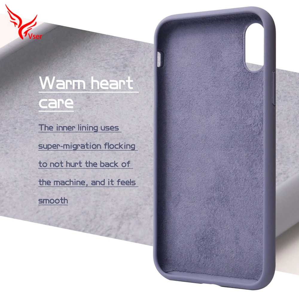 Luxury Soft Microfiber Logo Mobile Cover Liquid Silicone Phone Case for Iphone XS Max XR X 8 7 6s Plus