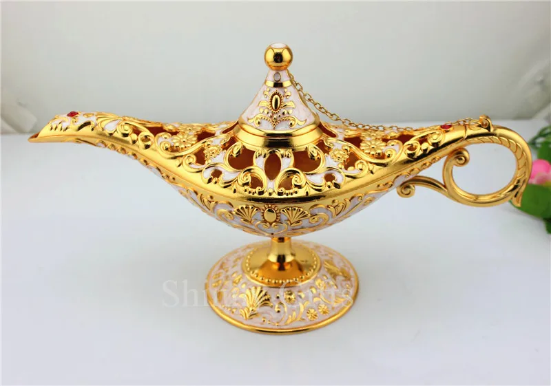 Shinny Gifts Enameled Metal Aladdin lamp souvenir Birthday Gifts