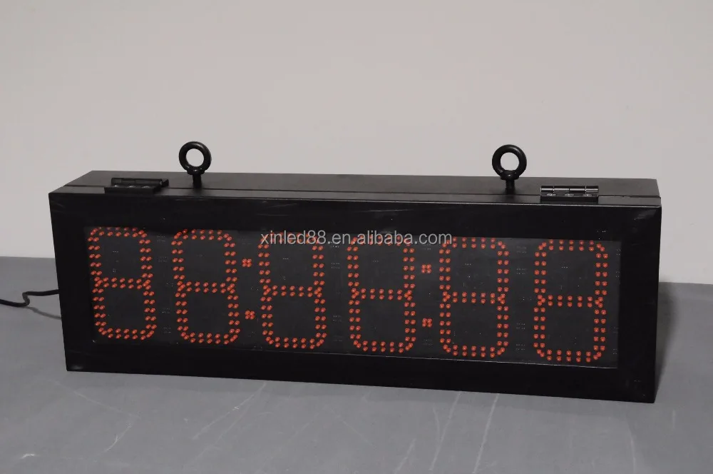 New product outdoor indoor 888888 8888 time temperature single color led sign for match