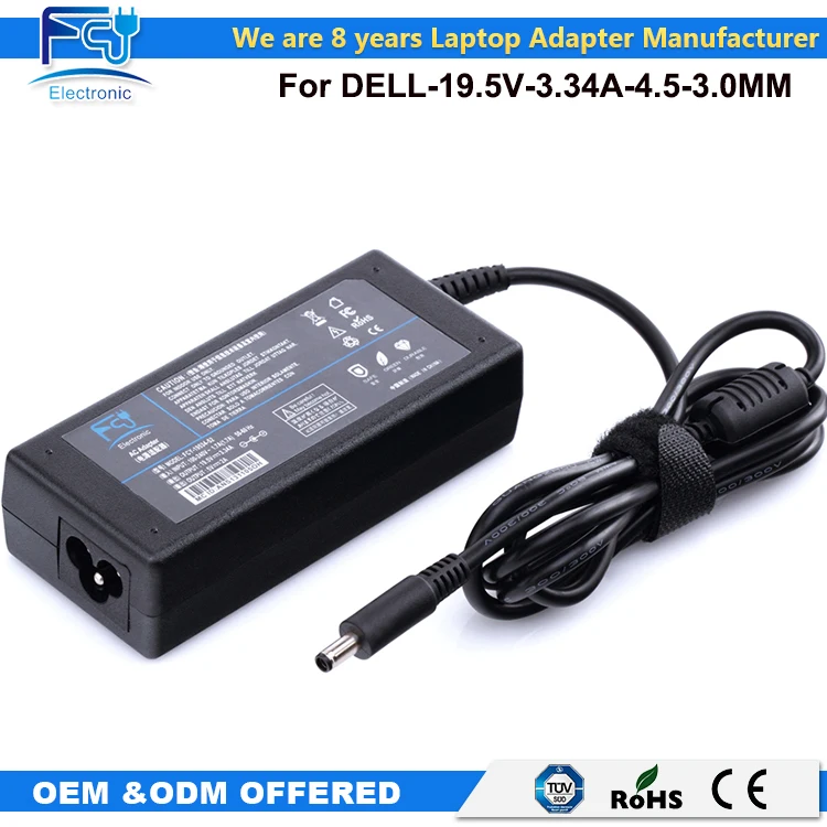 Оптовая 100% новый CE FCC ROHS сертификации зарядное устройство для dell 19.5 В 3.34a