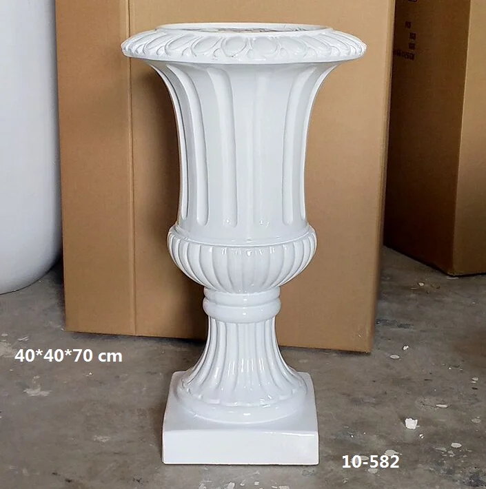 Белая труба, белая гигантская напольная ваза, антикварные волоконные вазы, оптовая продажа