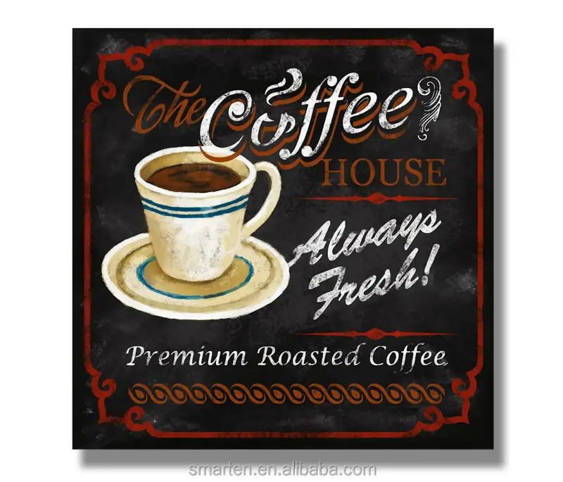Coffee Shopp Interiors Design Cafe Vintage Wall Decoration