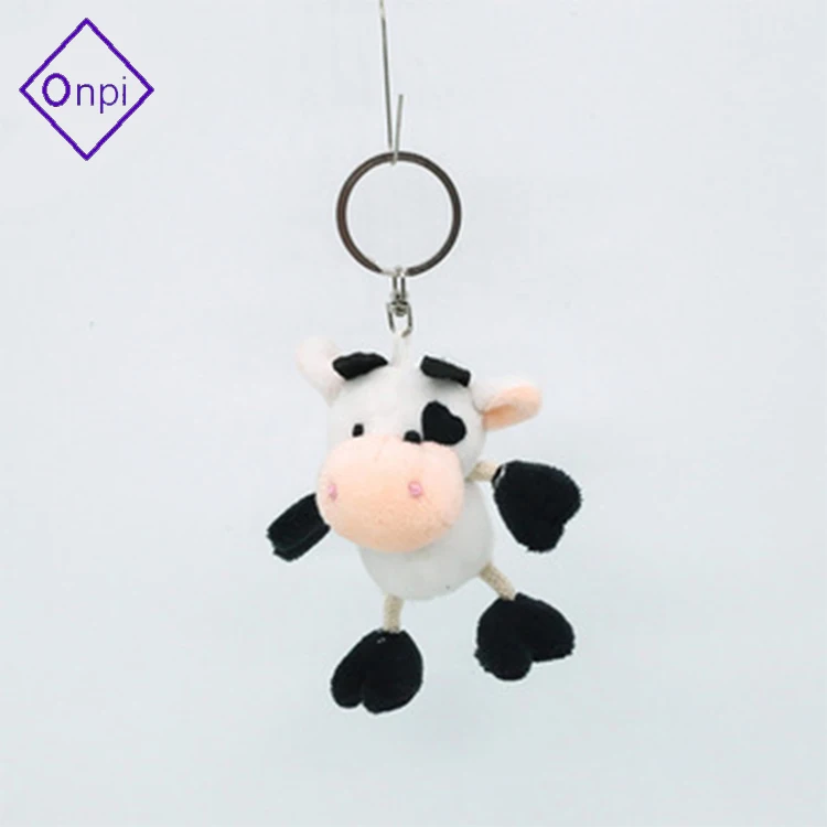 Small plush stuffed black cow Promotional customized small stuffed plush toy