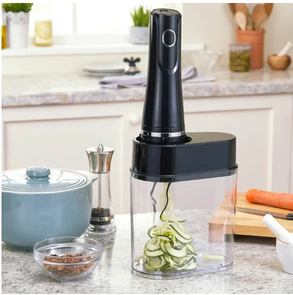 2024 New Food Vegetable Spiral Slicer With Food Collect And Accessory Storage Cup