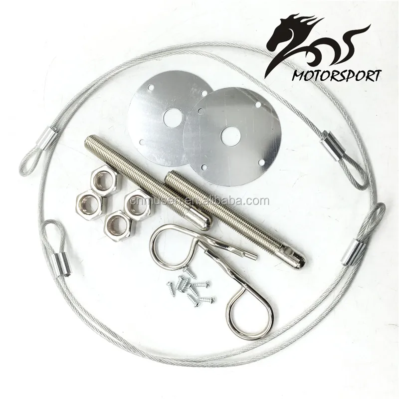 Universal Car Plus Flush Hood Latch Pin Kit Racing Auto Engine Locks Bonnet Locking Hood Kit