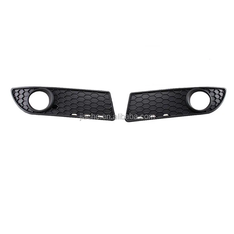 Front Bumper Fog Light Cover Foglamp Honeycomb Grilles Frame for VW Polo MK4 9N3 2005- 2009 Facelift 2PCS/Set ABS Black