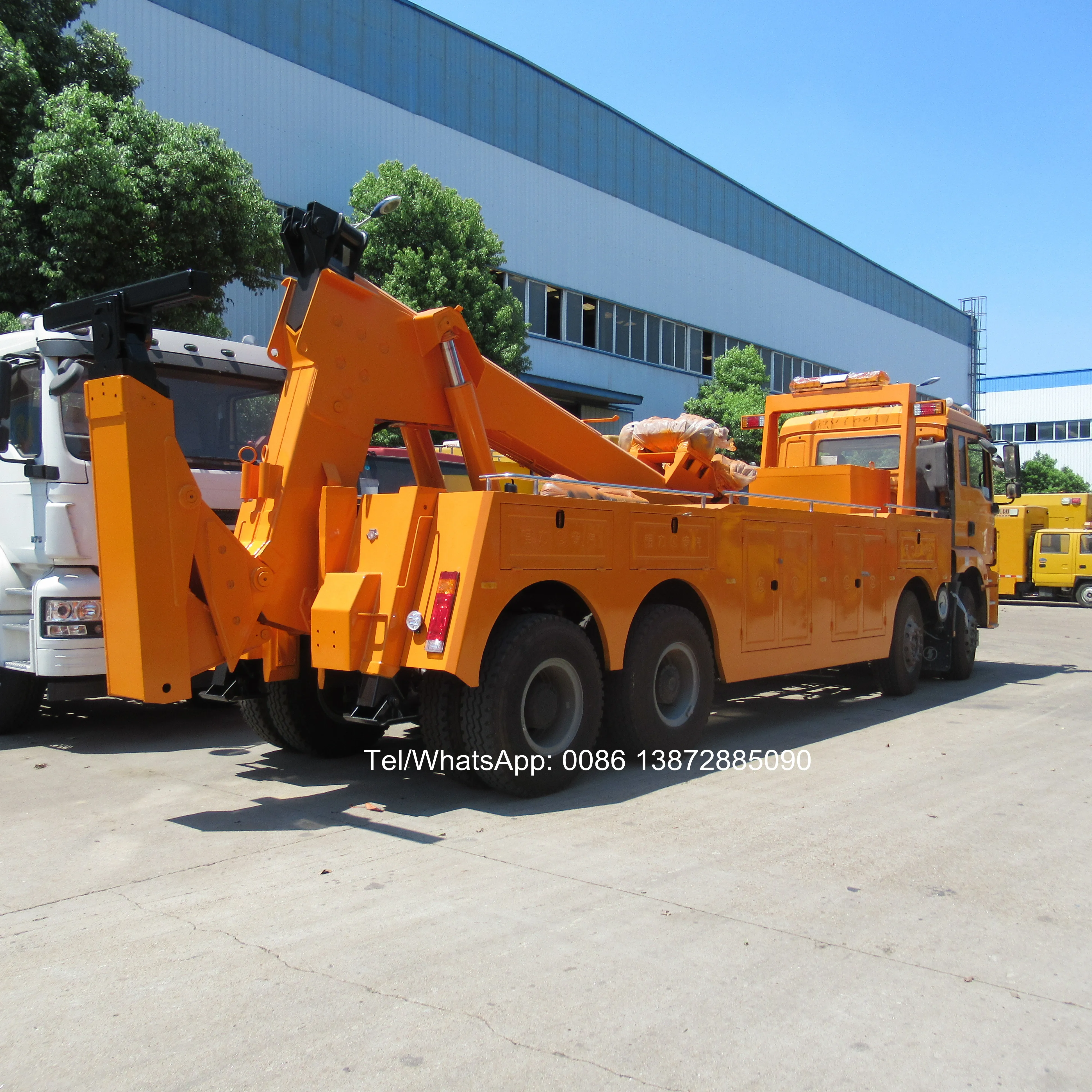 Спасательный Грузовик FAW 8x4 с краном, 75 тонн, 80 тонн, тяжелые тягачи, Эвакуаторы для продажи