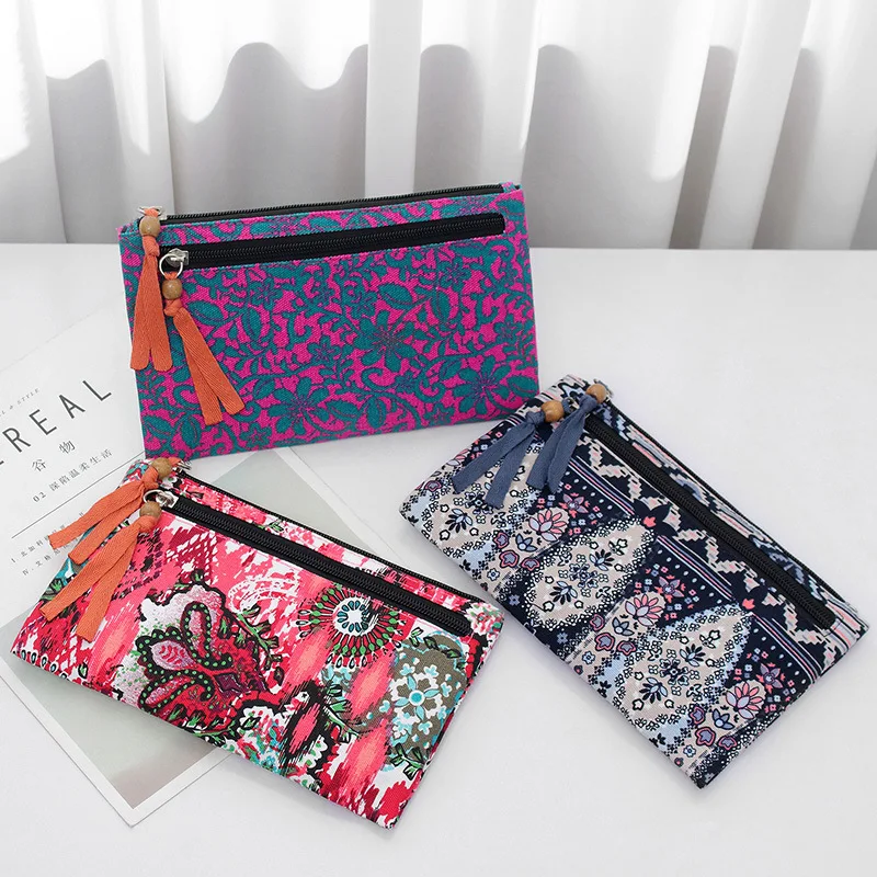 New Simple Woman Canvas Wallet Ladies Purse Wallet Zip wallet