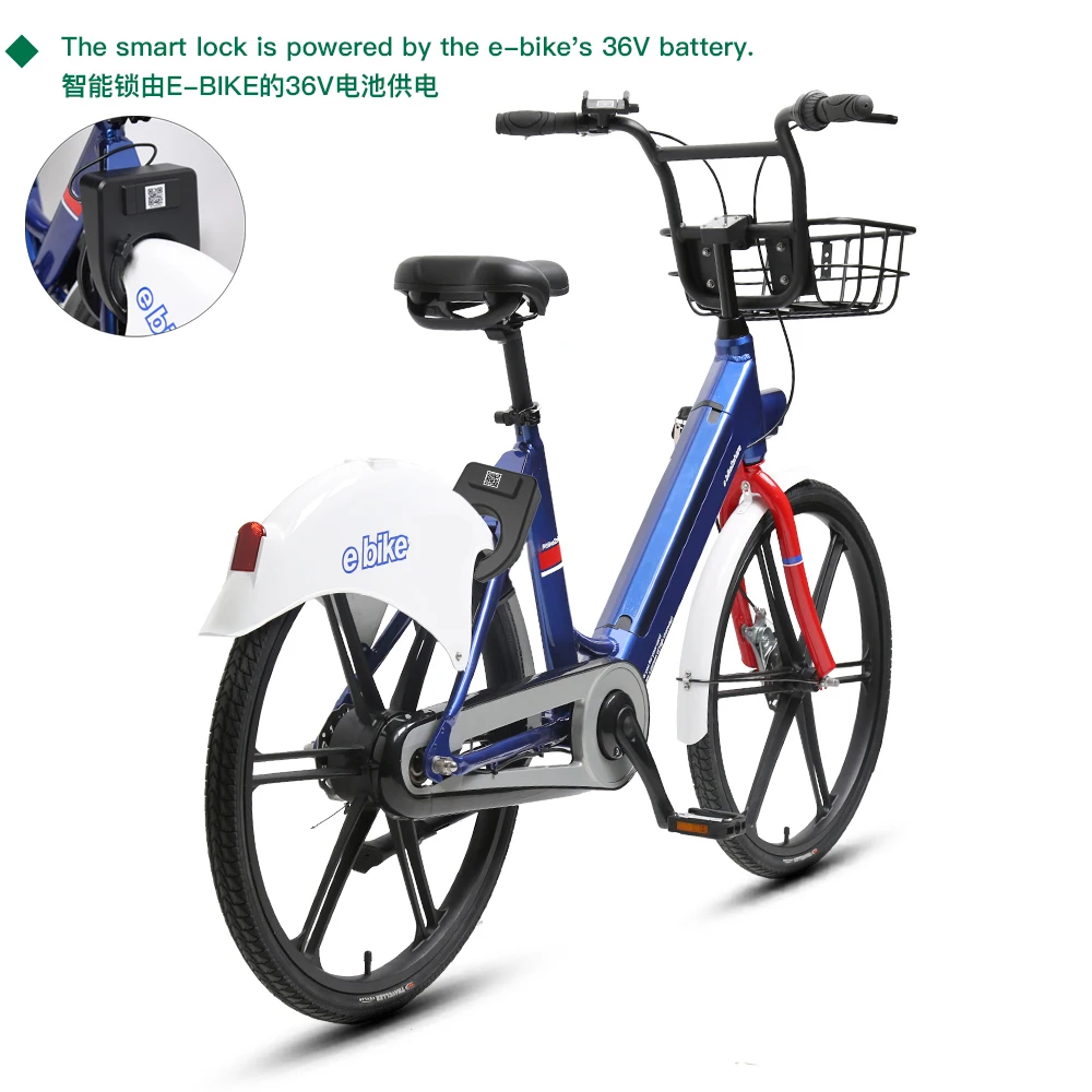 smart QR code scan bicycle lock popular waterproof long lifetime built in sensor GPRS+GPS smart bicycle lock E-bike sharing lock