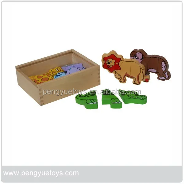 Wooden Magic Magnetic Animal Puzzle Cubes