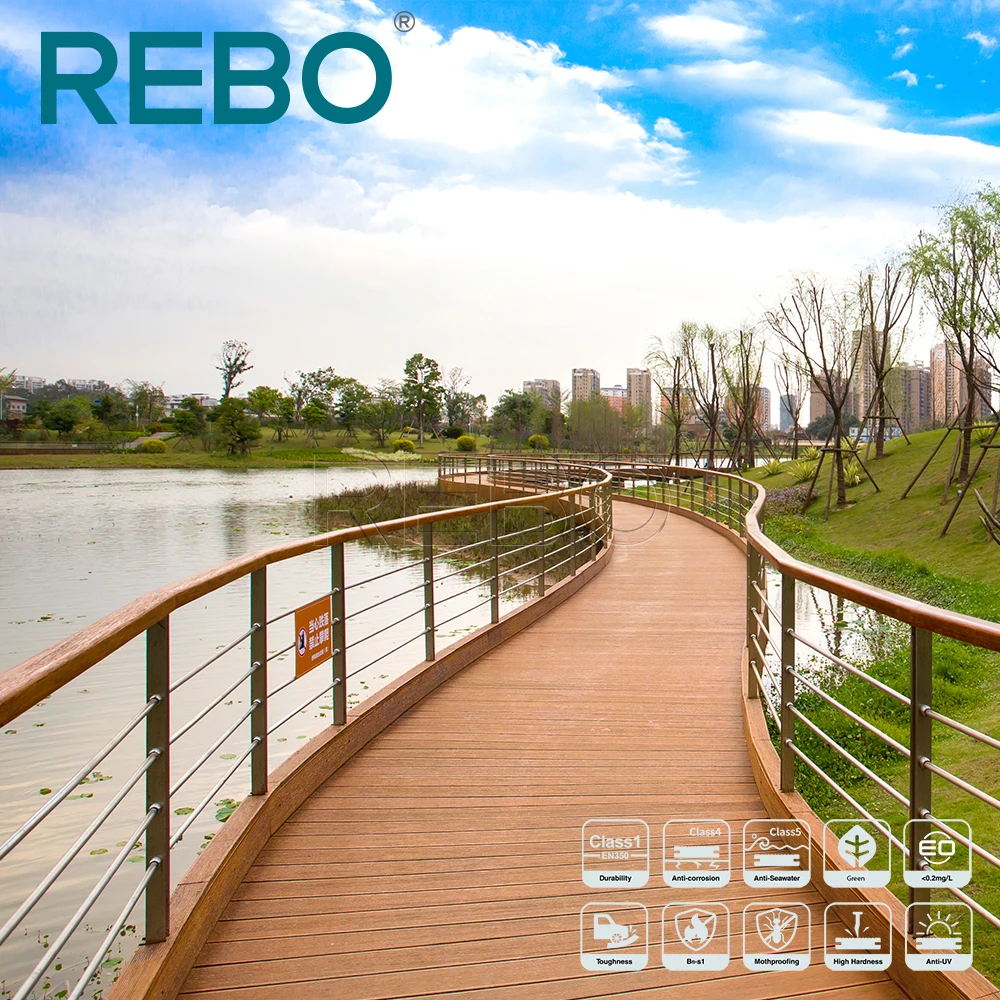 
EU standards easily installation outdoor bamboo decking flooring 