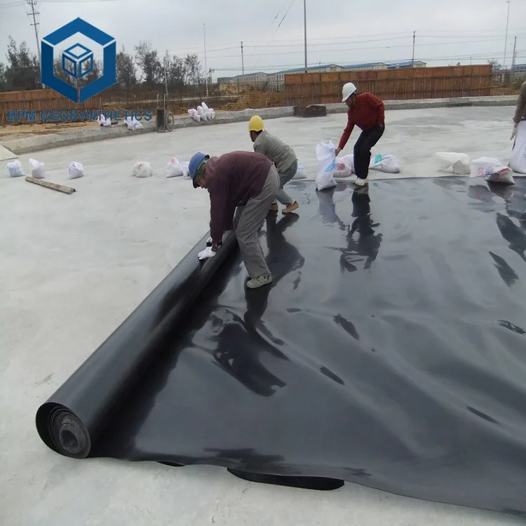 Black Smooth Geomembrane Hdpe 1mm