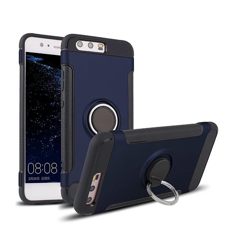 Luxury 360 Full Protective Dual Armor Mobile Accessories Cover Cell Phone Case For Huawei P10