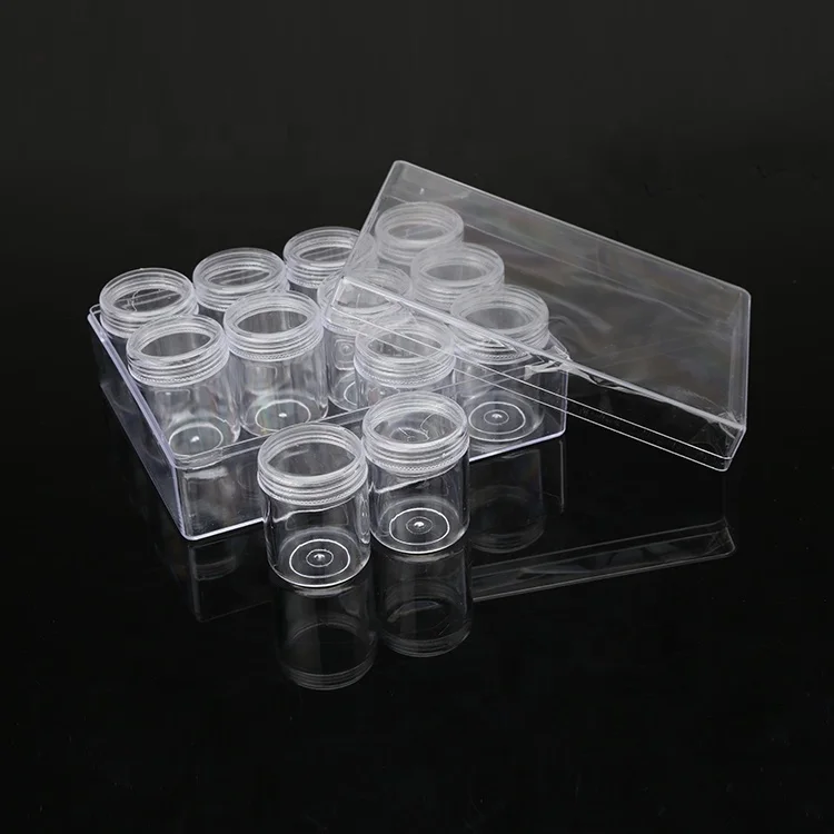 Top quality 20g bottle suits clear transparent plastic box