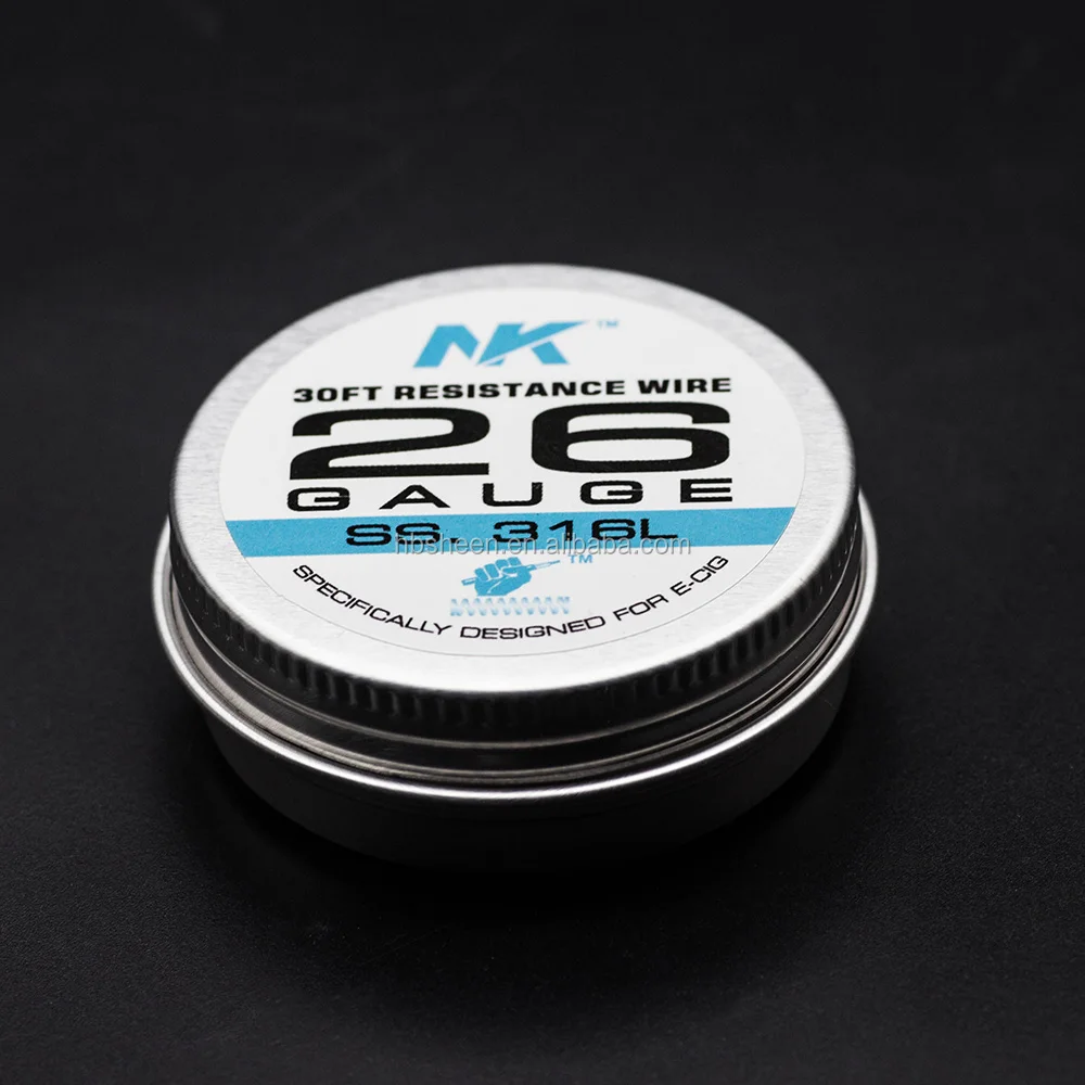 NK top selling 26g stainless steel wire ss 316L  electric heating alloy wire 30ft RDA RTA coil