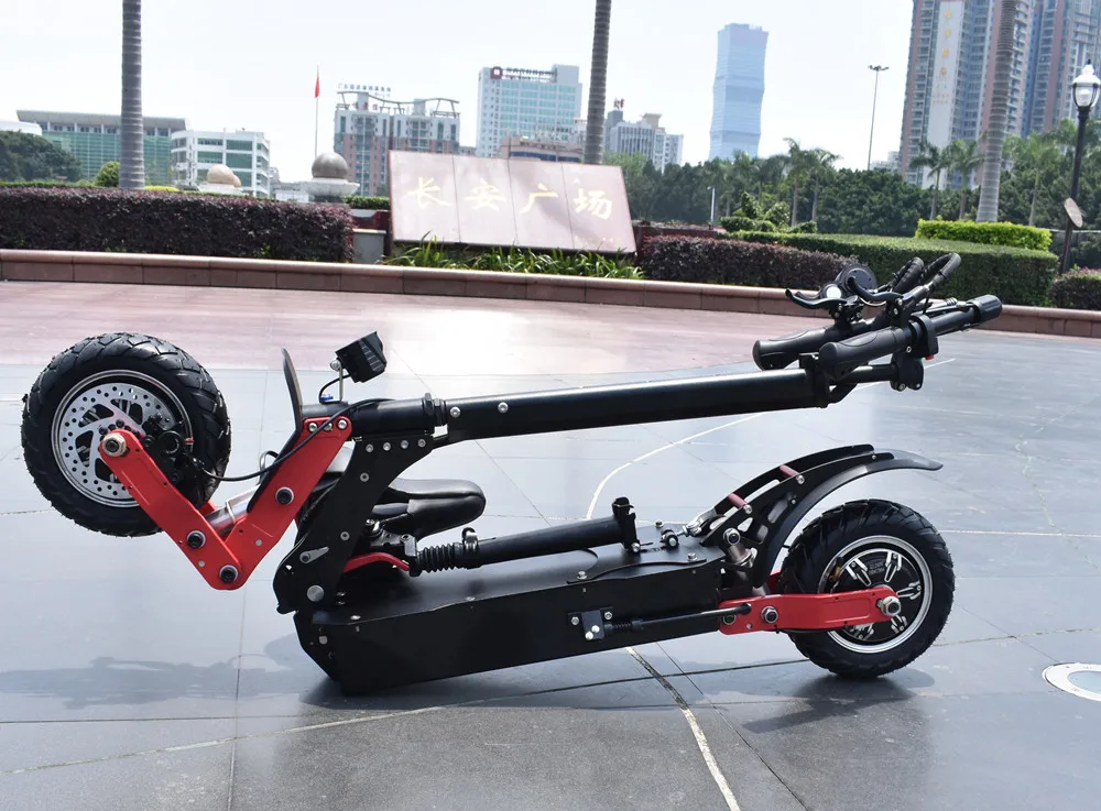 YUME 2400 Вт 10 дюймов для взрослых внедорожные двойной мотор электрический скутер со снимающимся сидением