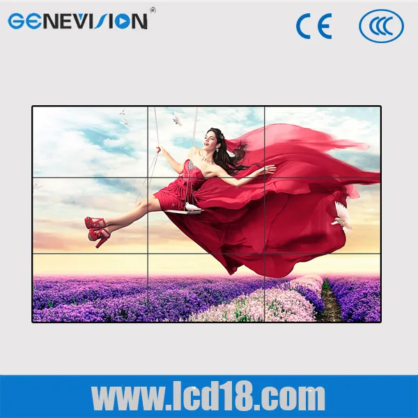ultra-thin seamless 3x3 55 inch indoor 3D LCD Wall Panel 1080P Screen flexible mount video wall