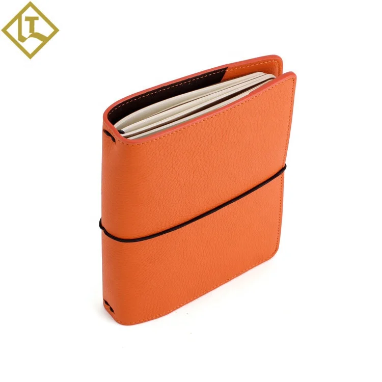 
Wholesale custom logo embossed A5 A6 blank handmade travel notebook dairy leather cover notebook leather journal 