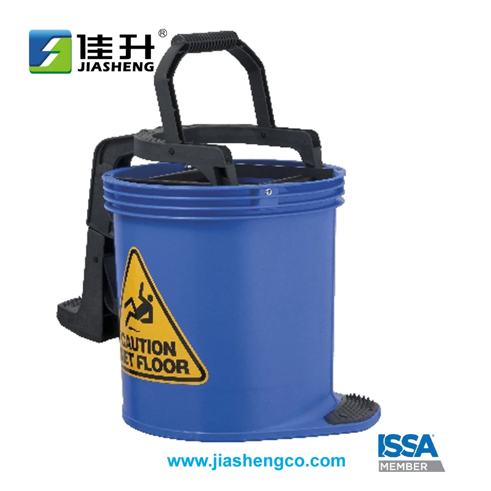 16 Liters  Blue Plastic Wringer Mop Bucket squeeze bucket