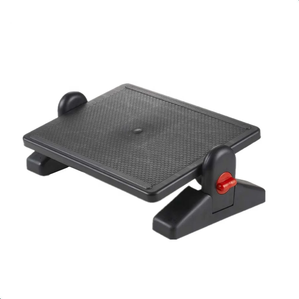 Ergonomic plastic&steel  adjustable portable footrest
