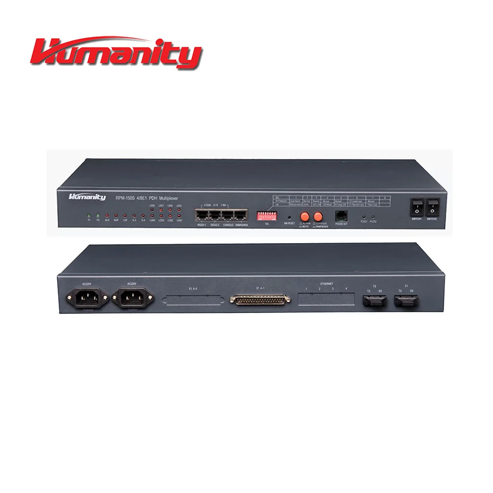 Humanity High Quality 4E1 Mux Optical Transmission System for PDH Multiplexer PBX to fiber