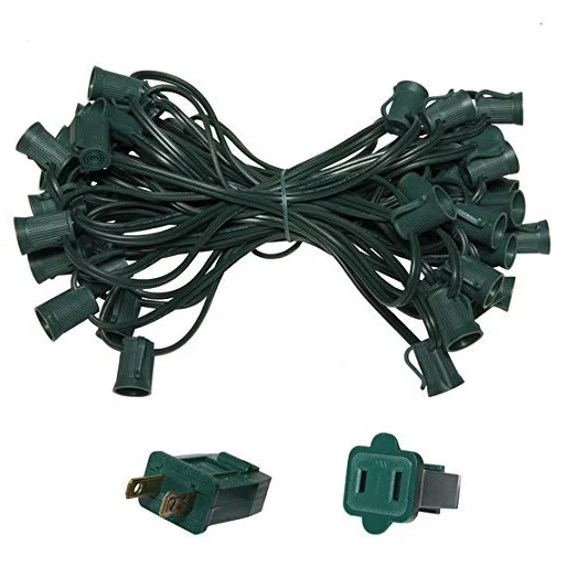 UL Approved 100FT 100 Sockets C7 G40 Globe String Lights With Clear Bulbs