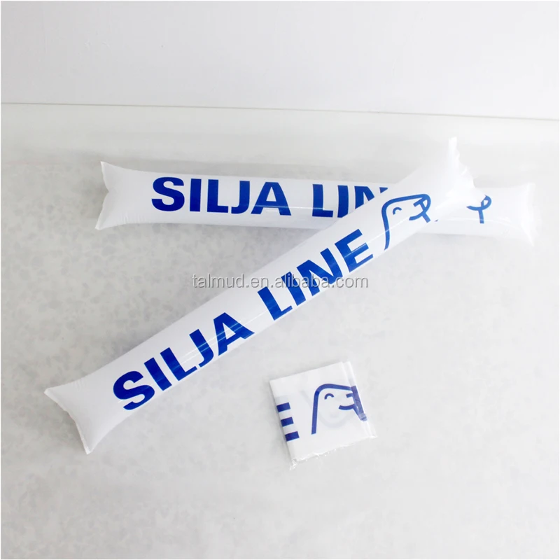 Customized logo world cup cheering items inflatable ballon clapper stick