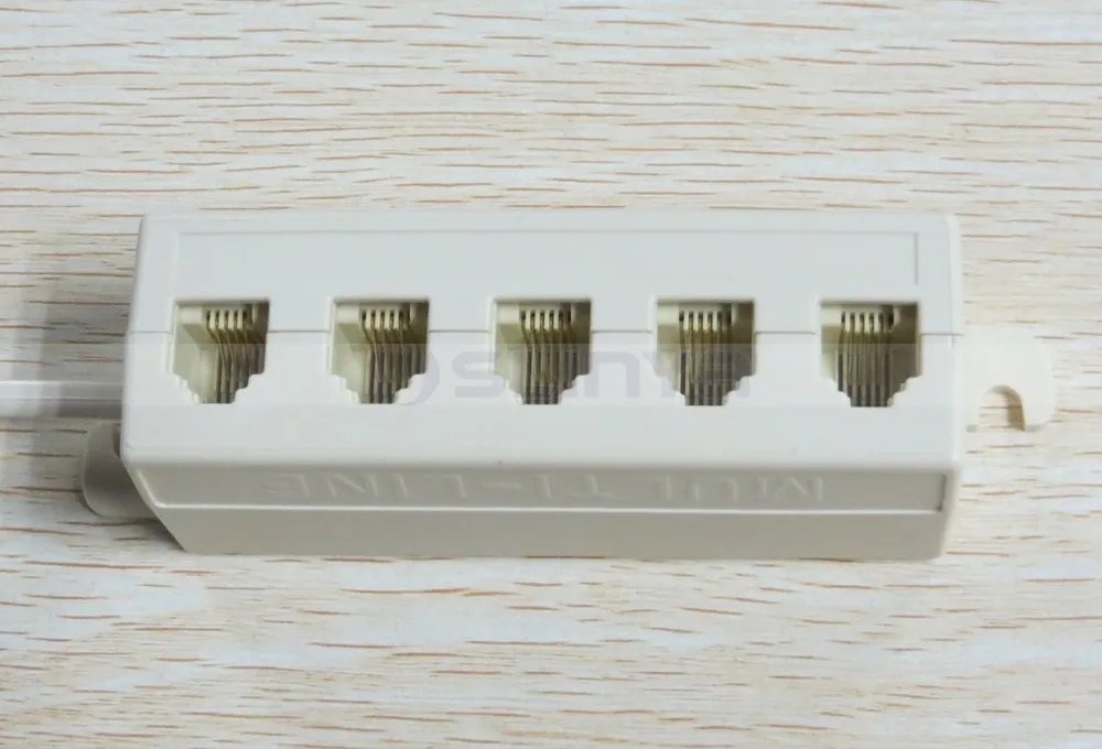 RJ11 6P4C 1 Jack to 5 Female RJ11 Telephone Phone Cable Line Y Splitter Extension Cable Adapter Connector