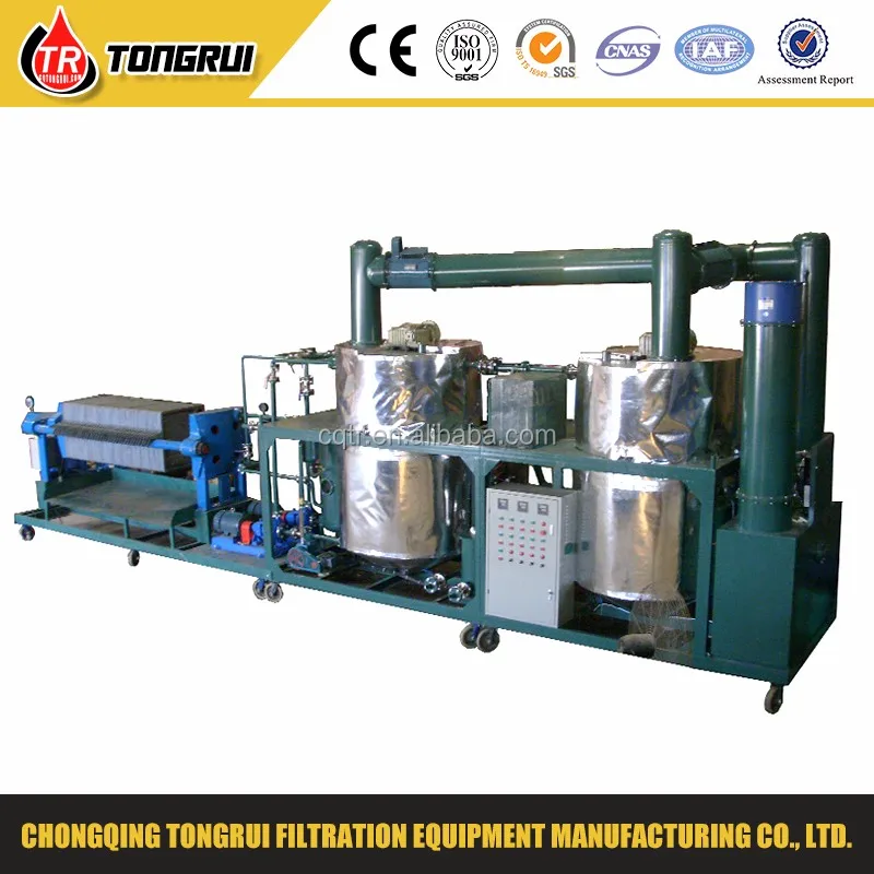 high vacuum used lubricant oil purifying/waste oil recycle filtration plant