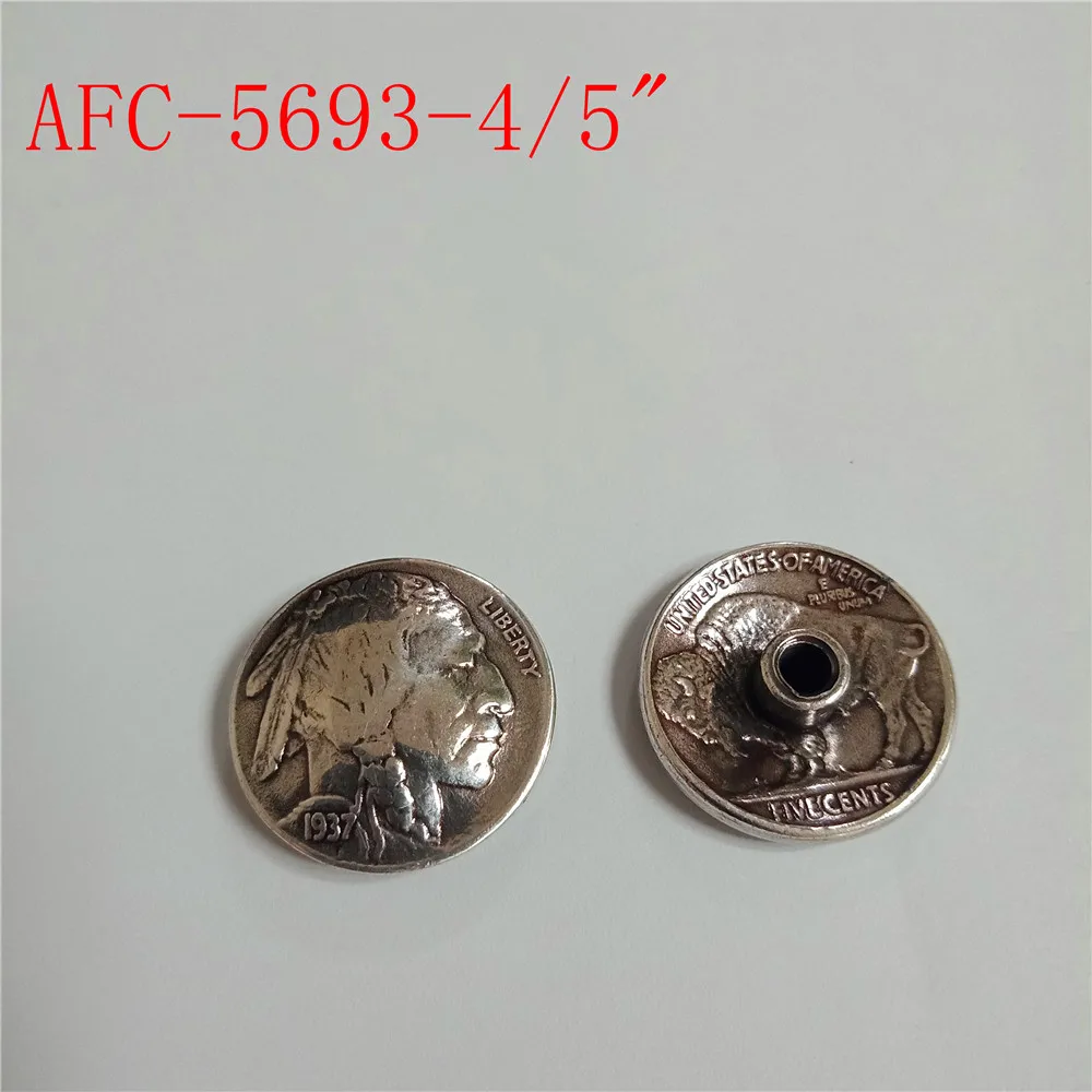 nickle coin conchos with screw back